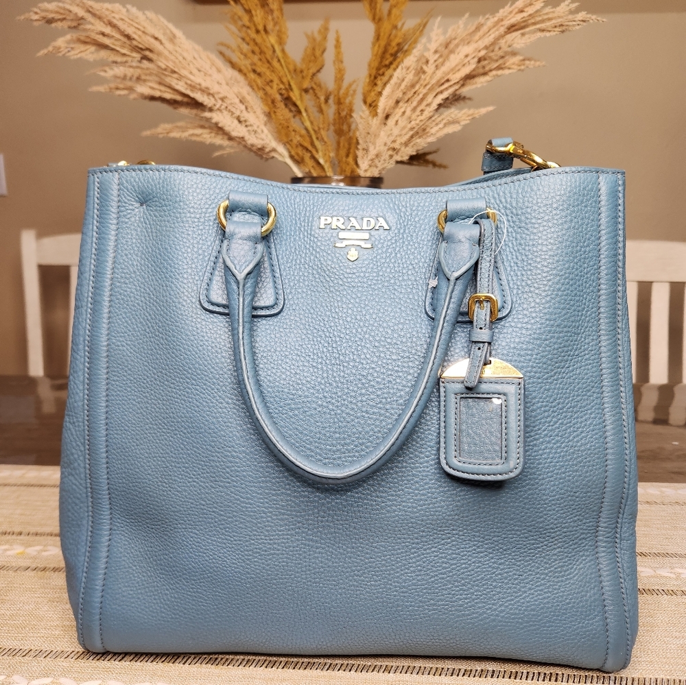 Prada Vitello Daino Leather Sacca 2 Manici Bag